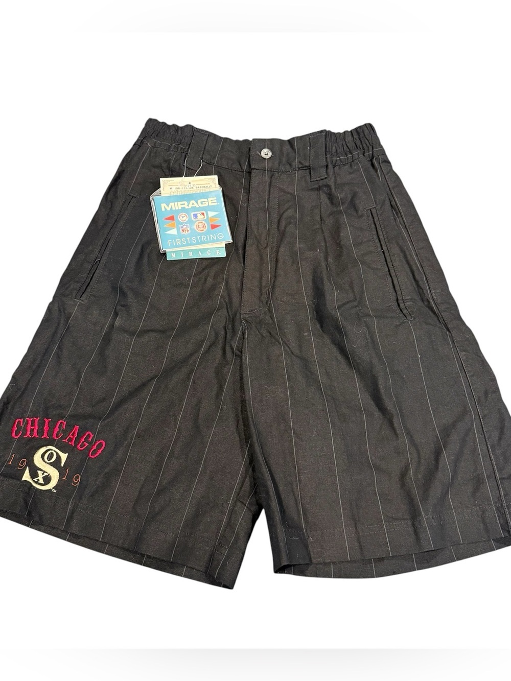 Vintage Chicago White Sox Mirage 90s pinstripe shorts NWT small men deadstock